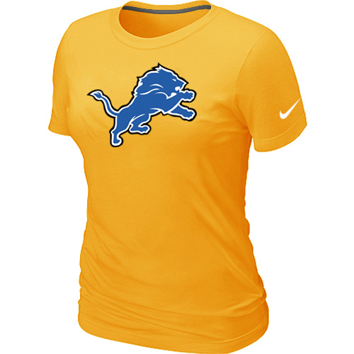 Nike Detroit Lions Women's Legend Logo Dri-FIT NFL T-Shirt - Yellow